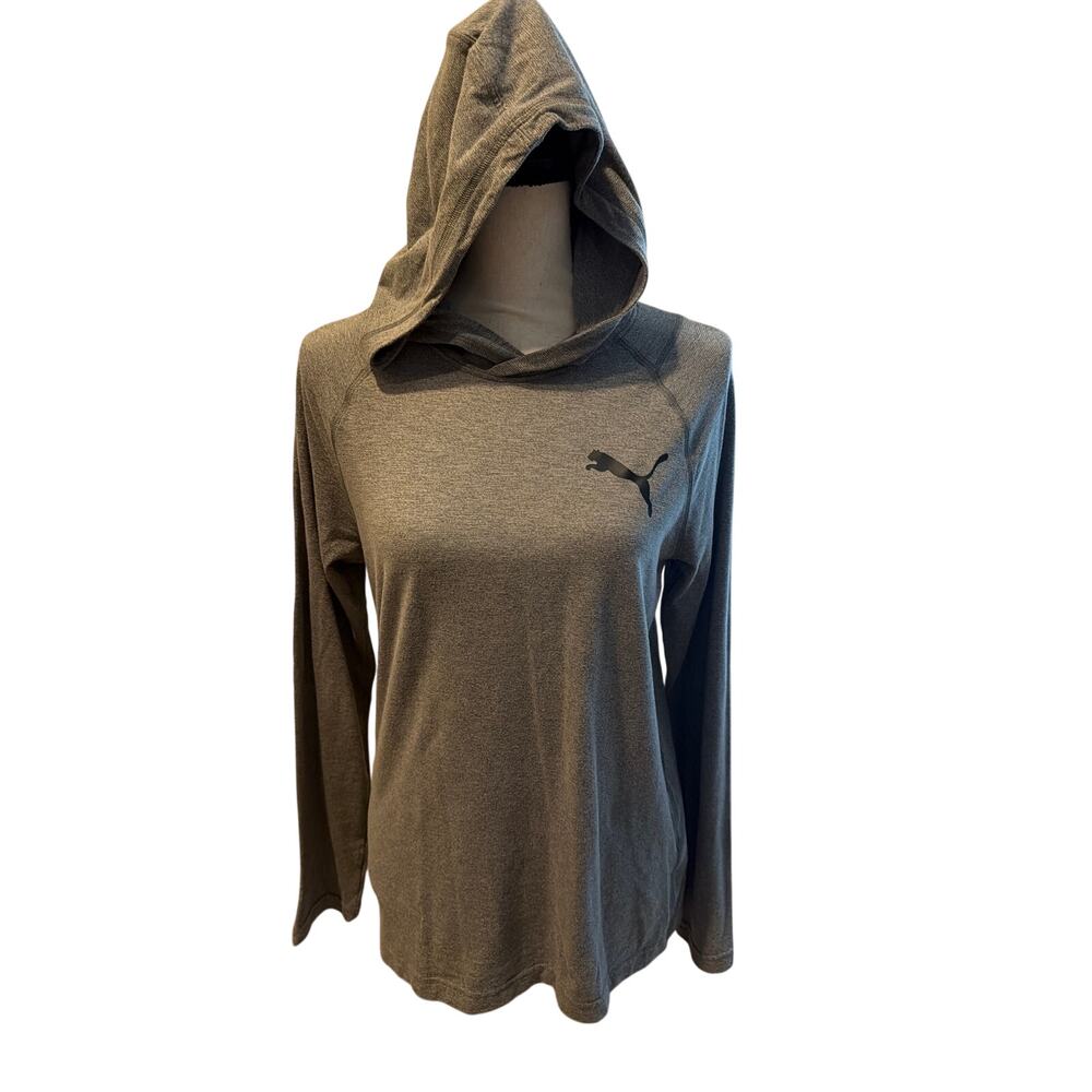 ⭐️ Women’s Puma Gray Hoodie Top Size Small Athleisure Lounge Casual Athletic